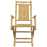 3 Piece Bistro Set Bamboo - Low Angle