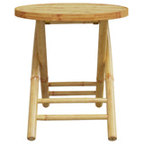 3 Piece Bistro Set Bamboo - Rear View