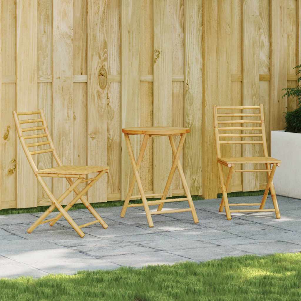 3 Piece Bistro Set Bamboo