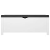 Storage Box with Cushion White 105x40x45 cm