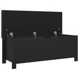 Storage Box with Cushion Black 105x40x45 cm - Top-Down View