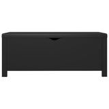 Storage Box with Cushion Black 105x40x45 cm
