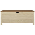 Storage Box with Cushion Sonoma Oak 105x40x45 cm