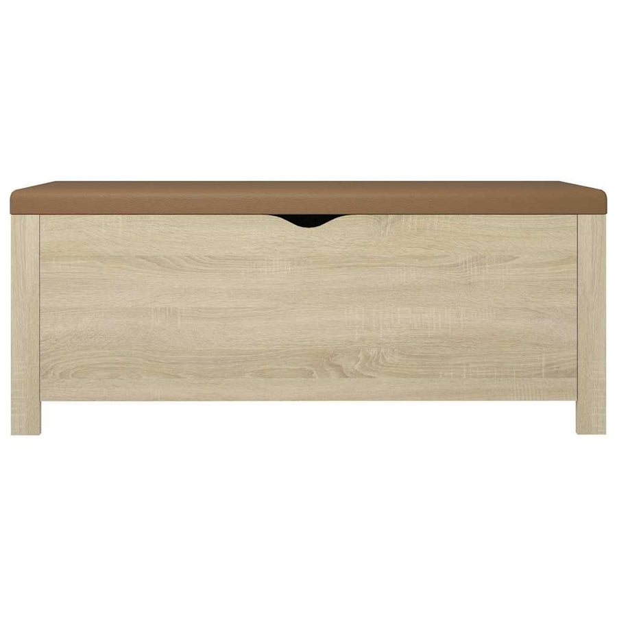 Storage Box with Cushion Sonoma Oak 105x40x45 cm