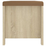 Storage Box with Cushion Sonoma Oak 105x40x45 cm