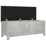 Storage Box with Cushion Concrete Grey 105x40x45 cm - Top-Down View