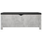 Storage Box with Cushion Concrete Grey 105x40x45 cm