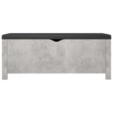 Storage Box with Cushion Concrete Grey 105x40x45 cm - 45-Degree Angle