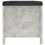 Storage Box with Cushion Concrete Grey 105x40x45 cm