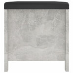 Storage Box with Cushion Concrete Grey 105x40x45 cm