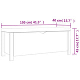 Storage Box with Cushion White & Sonoma Oak 105x40x45 cm - Close-Up Angle
