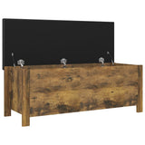 Storage Box with Cushion Smoked Oak 105x40x45 cm - Top-Down View