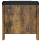 Storage Box with Cushion Smoked Oak 105x40x45 cm - Rear View