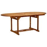 5 Piece Garden Dining Set Solid Wood Acacia and Textilene