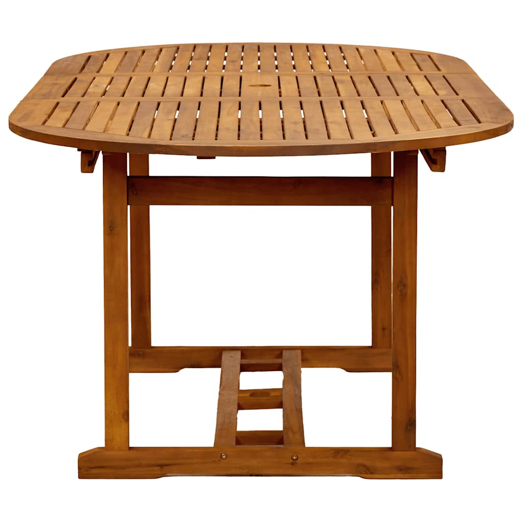 5 Piece Garden Dining Set Solid Wood Acacia and Textilene