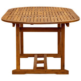 5 Piece Garden Dining Set Solid Wood Acacia and Textilene