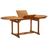 5 Piece Garden Dining Set Solid Wood Acacia and Textilene