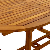 5 Piece Garden Dining Set Solid Wood Acacia and Textilene