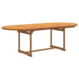 7 Piece Garden Dining Set Solid Wood Acacia and Textilene