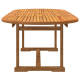 7 Piece Garden Dining Set Solid Wood Acacia and Textilene