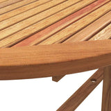 7 Piece Garden Dining Set Solid Wood Acacia and Textilene