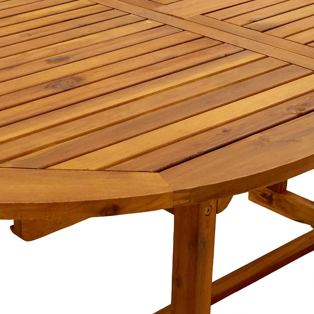 9 Piece Garden Dining Set Solid Wood Acacia and Textilene
