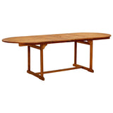 9 Piece Garden Dining Set Solid Wood Acacia and Textilene