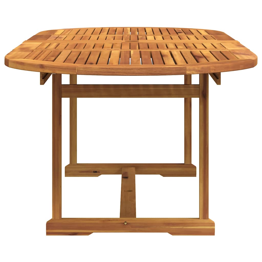 9 Piece Garden Dining Set Solid Wood Acacia and Textilene