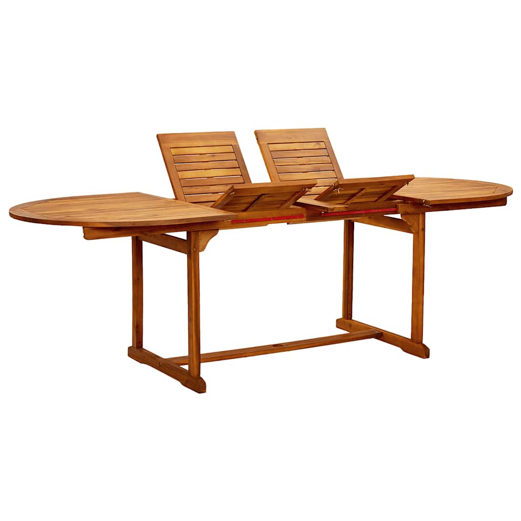 9 Piece Garden Dining Set Solid Wood Acacia and Textilene