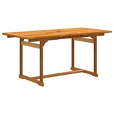 5 Piece Garden Dining Set Solid Wood Acacia and Textilene