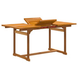 5 Piece Garden Dining Set Solid Wood Acacia and Textilene - Rear View