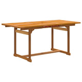 7 Piece Garden Dining Set Solid Wood Acacia and Textilene - Top-Down View
