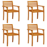 Garden Chairs 4 pcs 59x55x85 cm Solid Wood Acacia - Front View