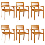 Garden Chairs 6 pcs 59x55x85 cm Solid Wood Acacia