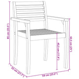 Garden Chairs 8 pcs 59x55x85 cm Solid Wood Acacia - Extra Image