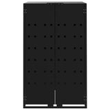 Wheelie Bin Storage for 6 Bins Black 414x79x117 cm Steel