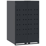 Wheelie Bin Storage for 2 Bins Anthracite 138x79x117 cm Steel - Top-Down View