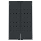 Wheelie Bin Storage for 2 Bins Anthracite 138x79x117 cm Steel - 45-Degree Angle