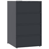 Wheelie Bin Storage for 2 Bins Anthracite 138x79x117 cm Steel - Rear View