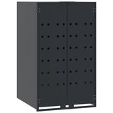 Wheelie Bin Storage for 3 Bins Anthracite 207x79x117 cm Steel - Top-Down View