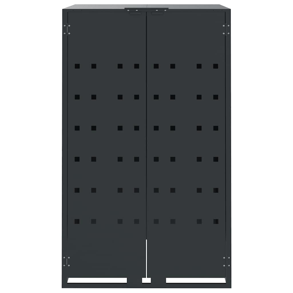 Wheelie Bin Storage for 4 Bins Anthracite 276x79x117 cm Steel