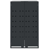 Wheelie Bin Storage for 4 Bins Anthracite 276x79x117 cm Steel
