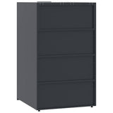 Wheelie Bin Storage for 4 Bins Anthracite 276x79x117 cm Steel - Rear View
