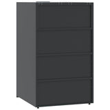 Wheelie Bin Storage for 5 Bins Anthracite 345x79x117 cm Steel - Rear View