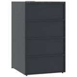 Wheelie Bin Storage for 6 Bins Anthracite 414x79x117 cm Steel - Rear View