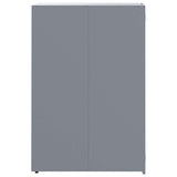 Wheelie Bin Storage for 2 Bins Grey 138x79x117 cm Steel