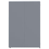 Wheelie Bin Storage for 2 Bins Grey 138x79x117 cm Steel - Rear View