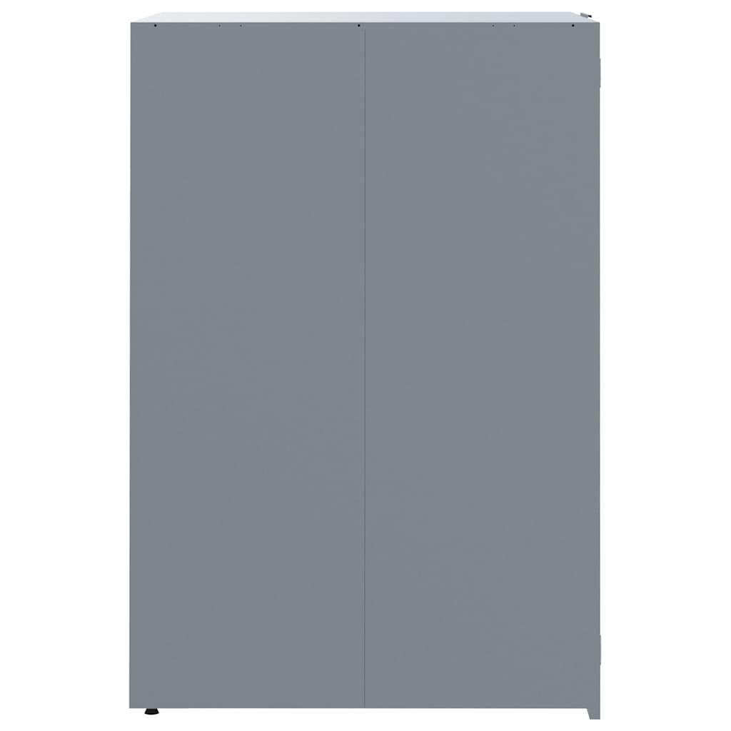 Wheelie Bin Storage for 3 Bins Grey 207x79x117 cm Steel