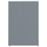 Wheelie Bin Storage for 3 Bins Grey 207x79x117 cm Steel - Rear View
