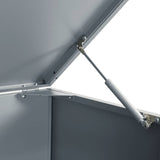 Wheelie Bin Storage for 3 Bins Grey 207x79x117 cm Steel - Extra Image